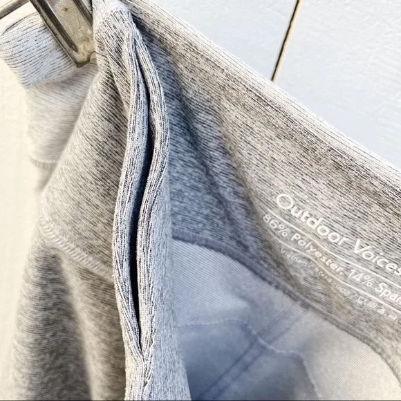 Outdoor Voices Two-Tone Warmup Crop Leggings Ash Dove Dark Grey Light Gray Small - Picture 13 of 16